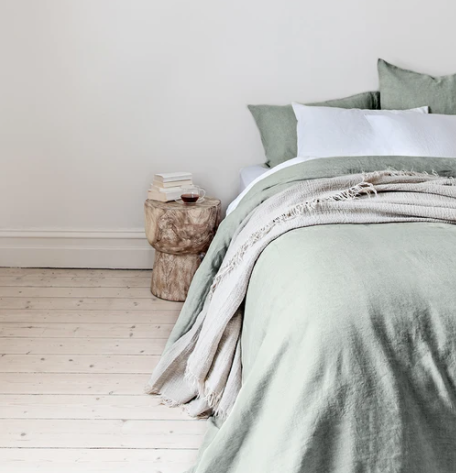 French Linen  Eurocase - Sage (one only)  The Cover Collective