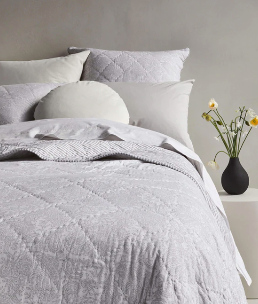 Verona Quilted Pillowcase Pair: L&amp;M Home