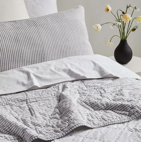 Verona Quilted Pillowcase Pair: L&M Home