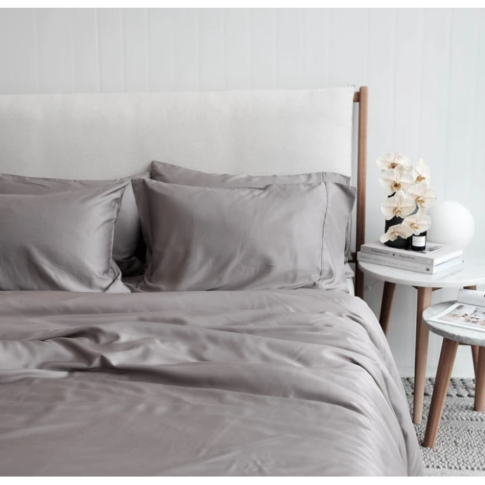 Bamboo Duvet Cover Set - Steel - Mulberry Threads