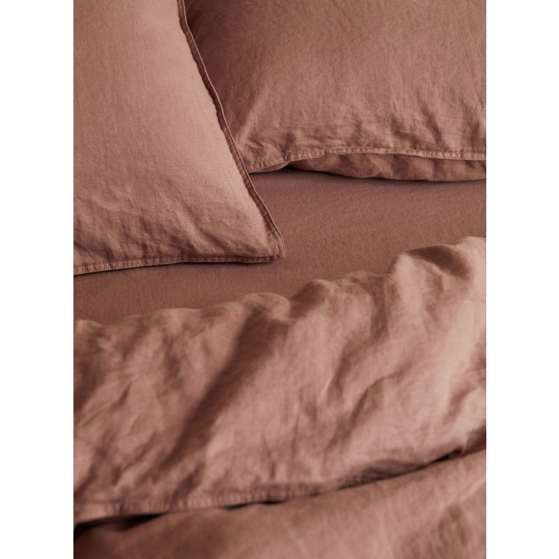 Mondo French Linen Duvet Cover Set - Clay: L&amp;M Home
