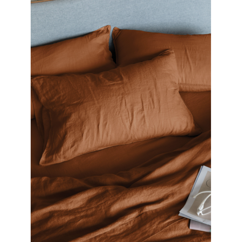 Mondo French Linen Sheet Set - QUEEN - Tobacco: L&amp;M Home